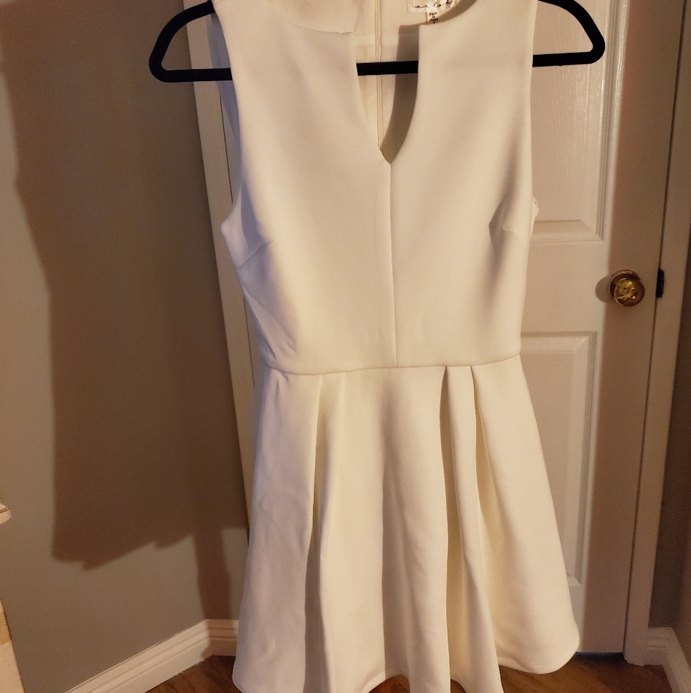 NEW White a-line flare dress